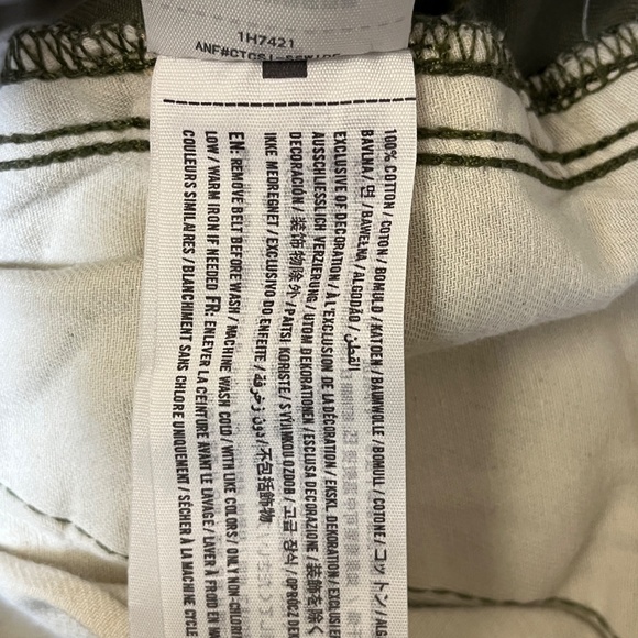 Abercrombie Fitch Camo Cargo Pockets Heavyweight Shorts - Men's Size 32 - Green - Picture 6 of 11